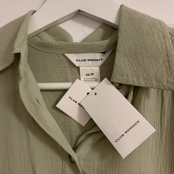 Club Monaco Marnee Chemise in Green - Picture 6 of 8